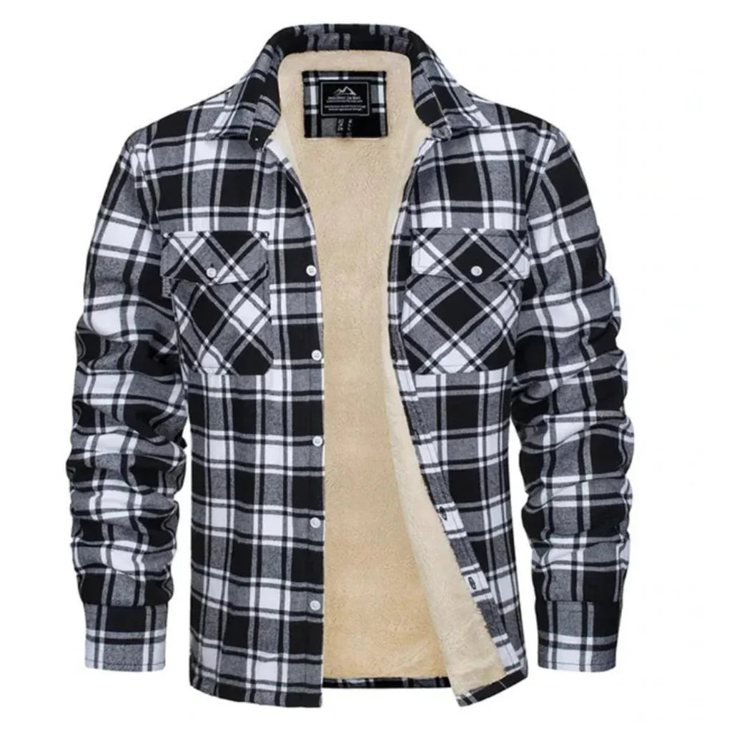 Adel™ | Giacca a Quadri da Uomo con Fodera in Fleece