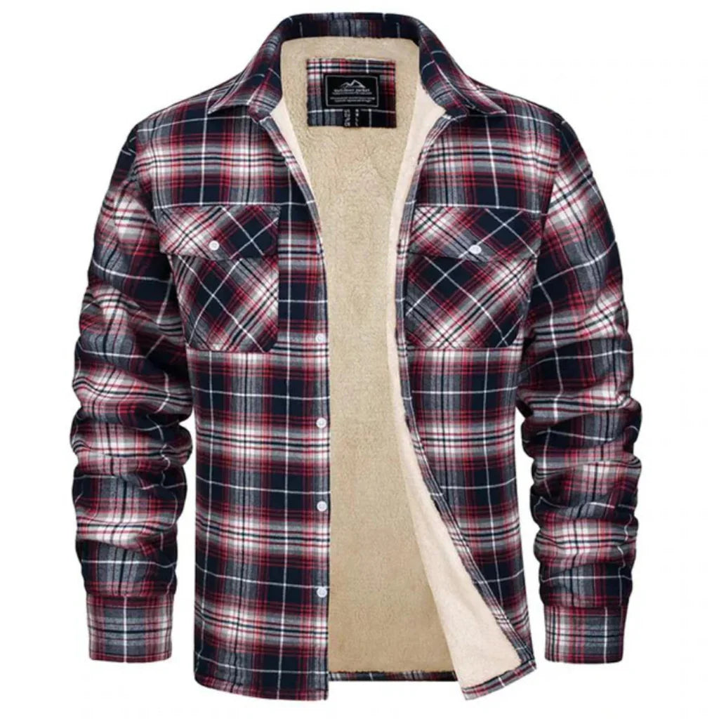 Adel™ | Giacca a Quadri da Uomo con Fodera in Fleece