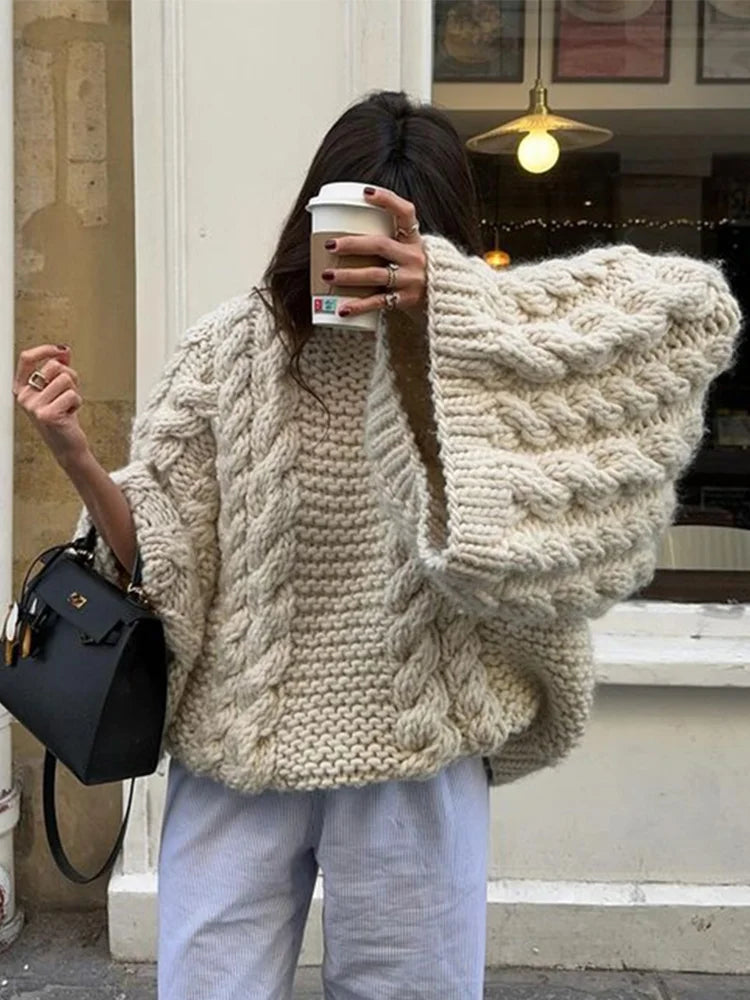 Monika™ | Maglione Lavorato a Maglia Oversize