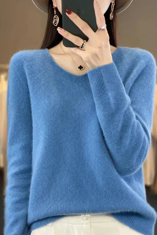 Milano | Pullover con scollo a V stile cashmere