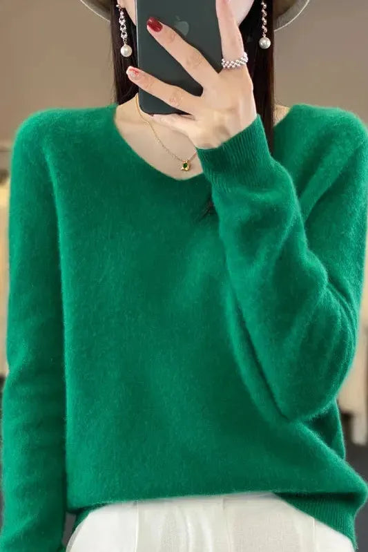 Milano | Pullover con scollo a V stile cashmere