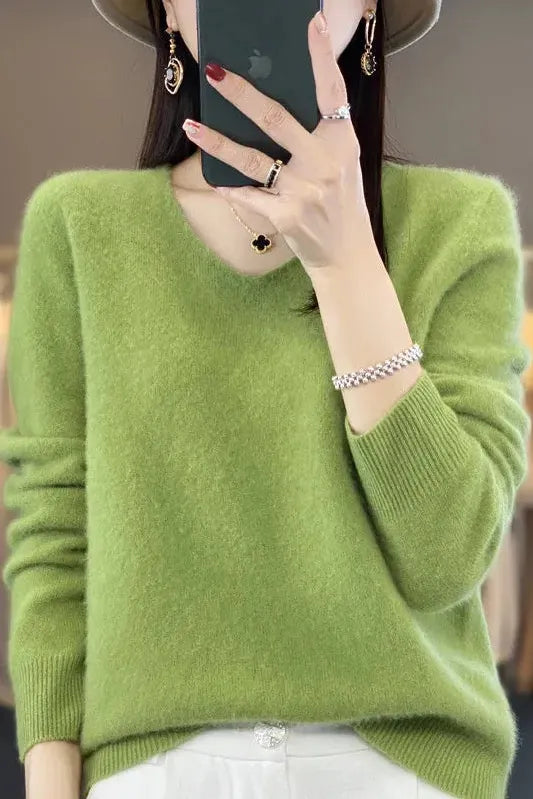 Milano | Pullover con scollo a V stile cashmere