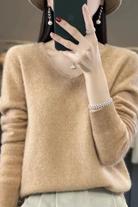 Milano | Pullover con scollo a V stile cashmere