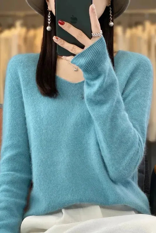 Milano | Pullover con scollo a V stile cashmere