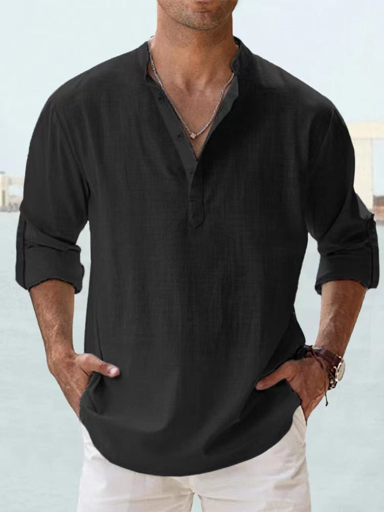 Cristofer | Camicia di Lino Elegante per Uomini