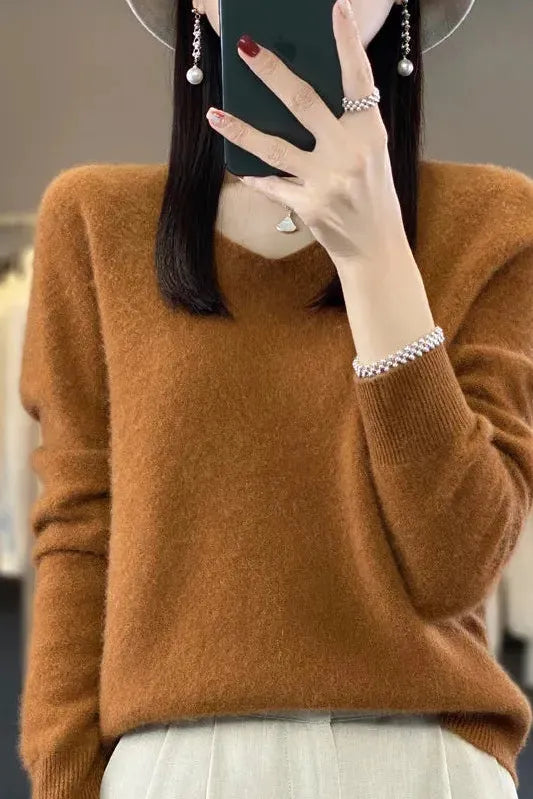 Milano | Pullover con scollo a V stile cashmere