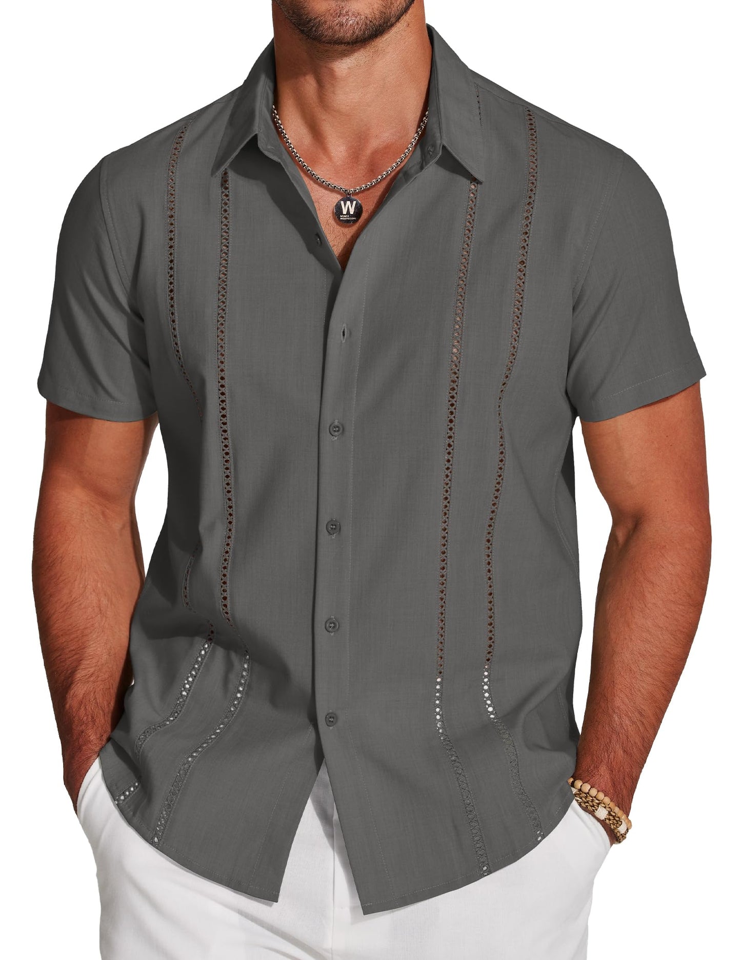 Ernesto | Camicia estiva in stile "Guayabera Cubana" per Uomo