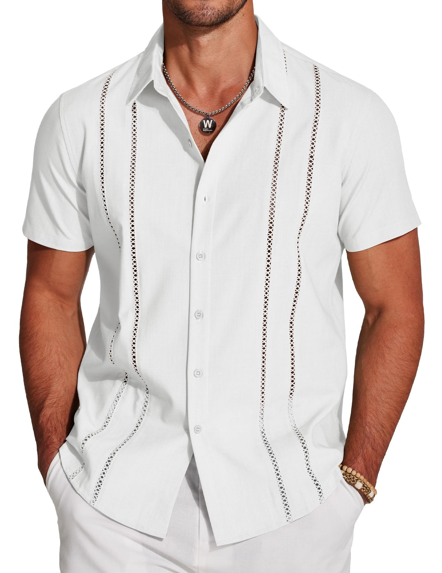 Ernesto | Camicia estiva in stile "Guayabera Cubana" per Uomo