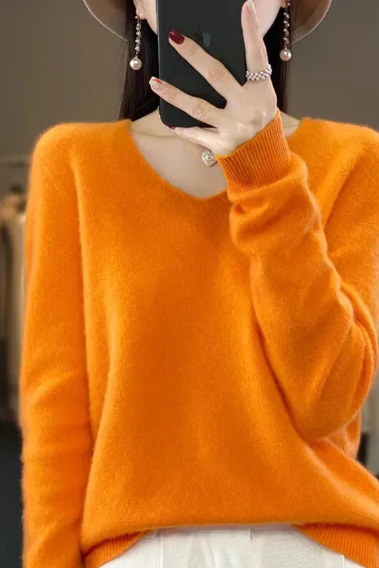 Milano | Pullover con scollo a V stile cashmere