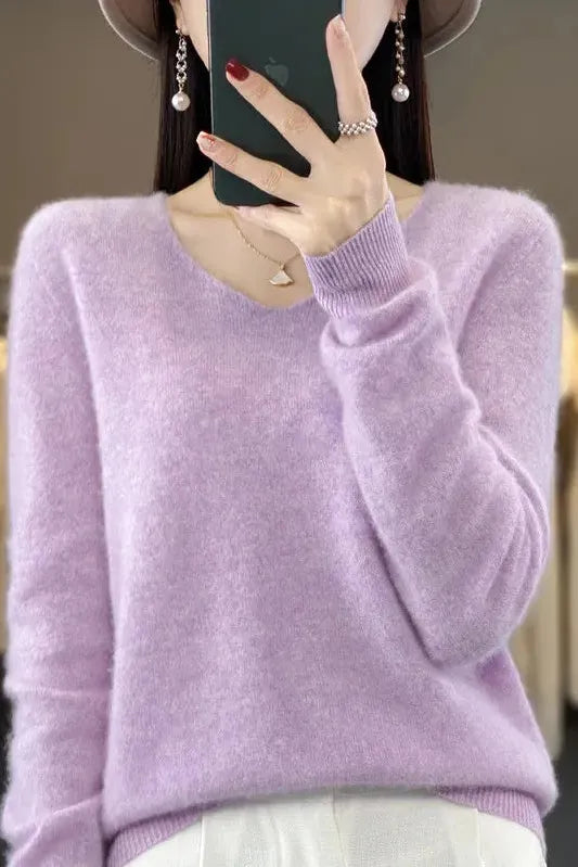 Milano | Pullover con scollo a V stile cashmere