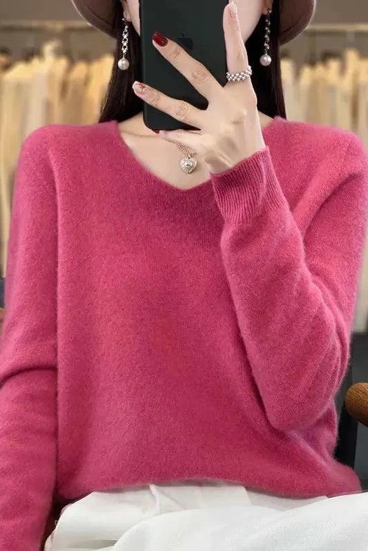 Milano | Pullover con scollo a V stile cashmere