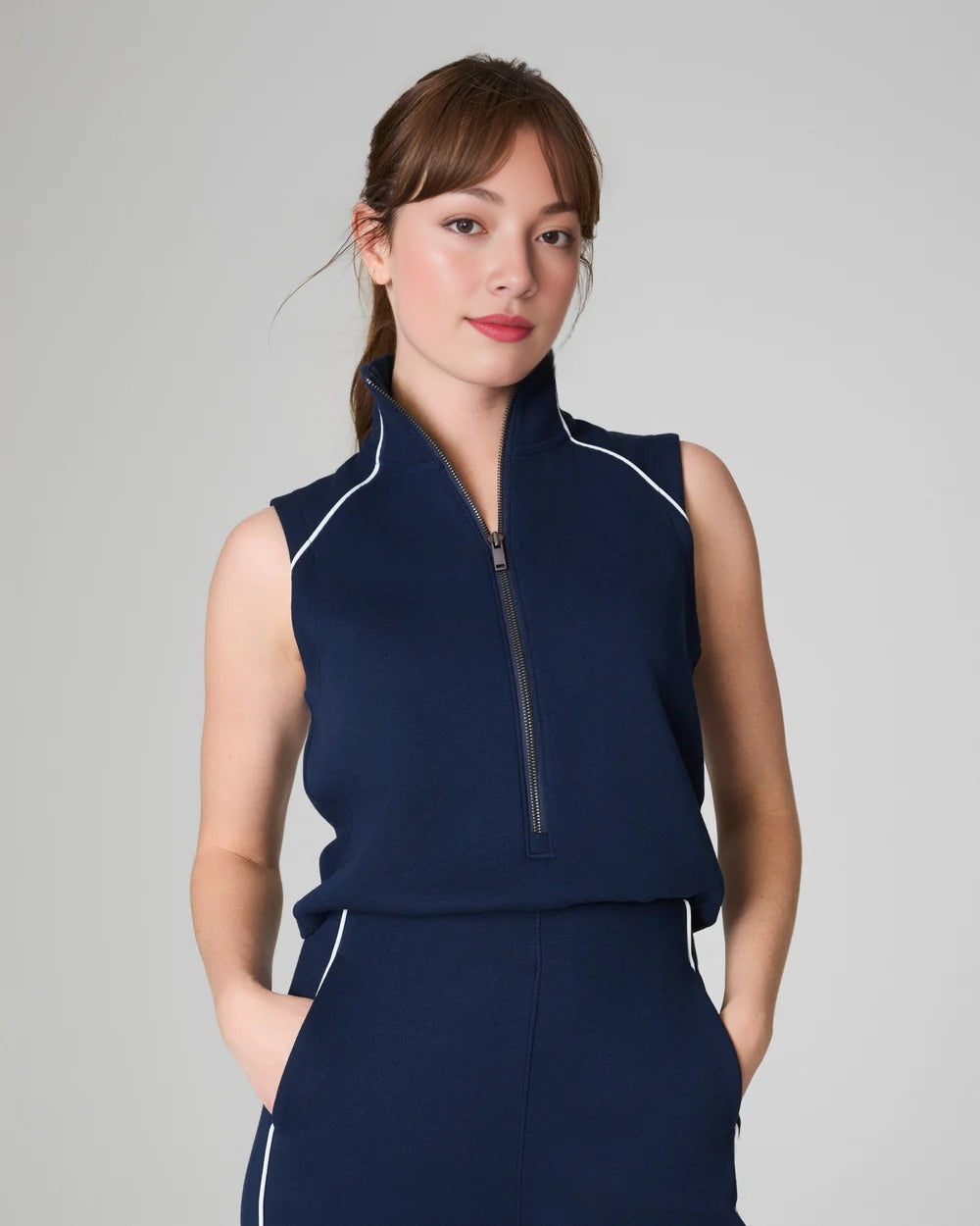 Margaret | Comodo Jumpsuit con collo alto e cerniera