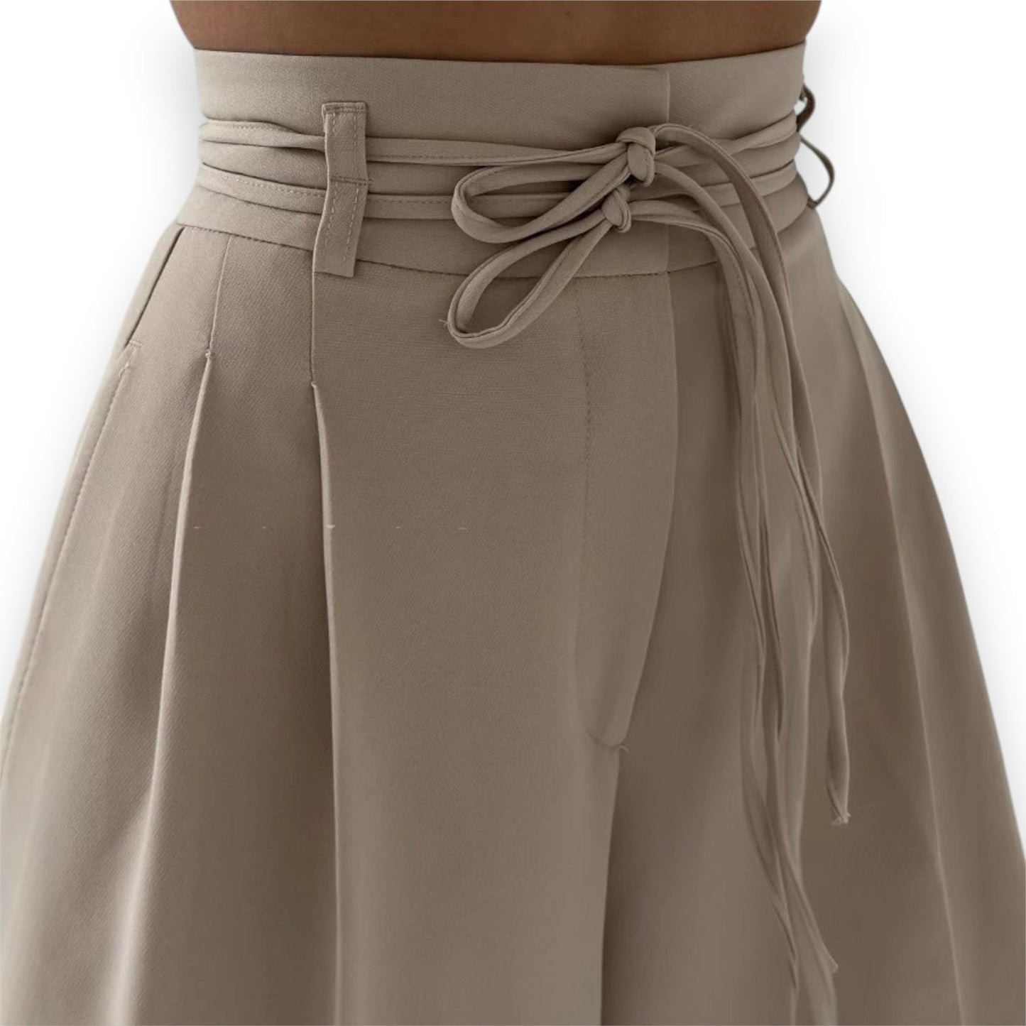 Eugenie | Pantaloni a Vita Alta con Laccio