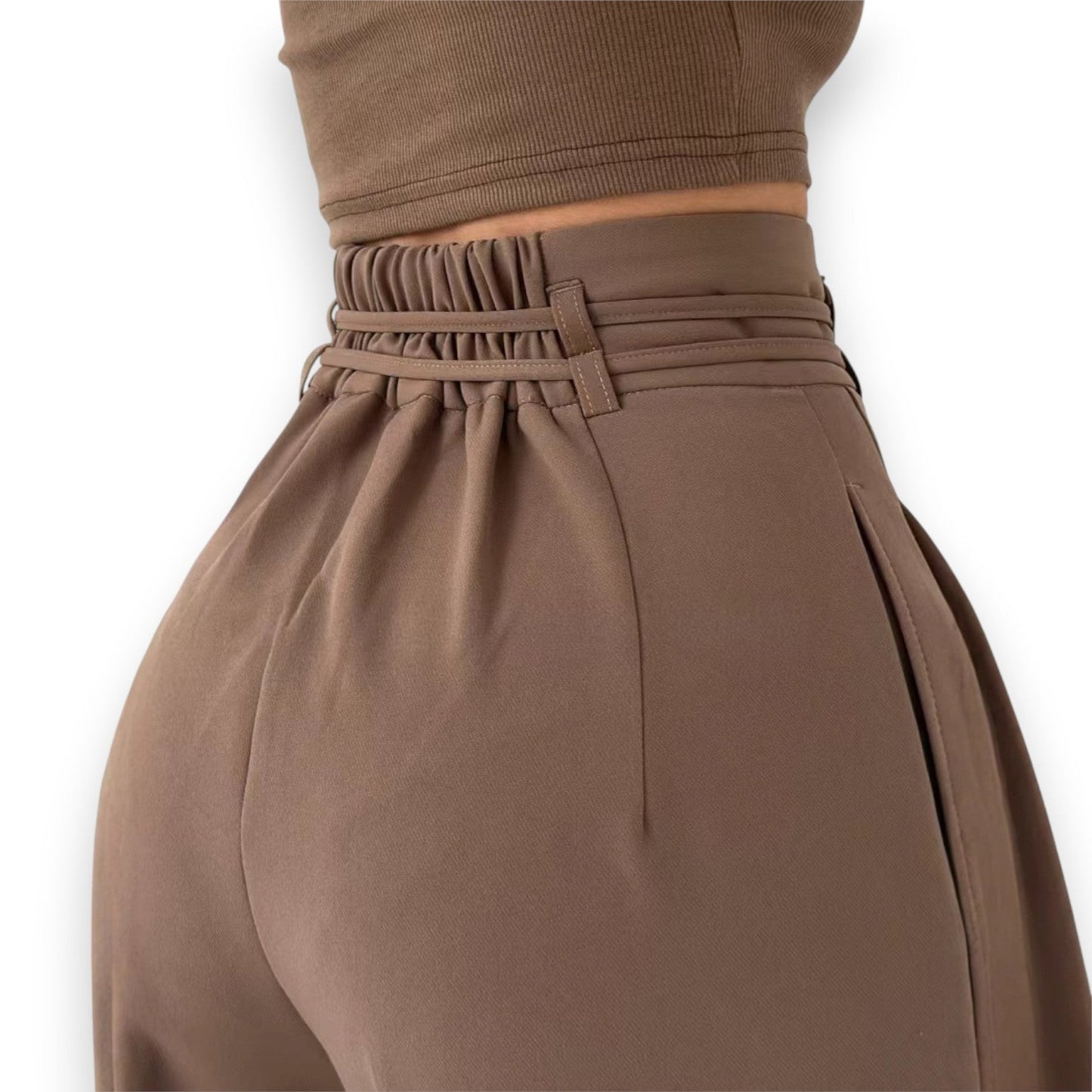 Eugenie | Pantaloni a Vita Alta con Laccio