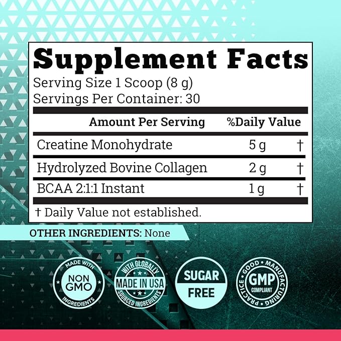 CreaWomen | Creatina Monoidrato in Polvere + Collagene + BCAA