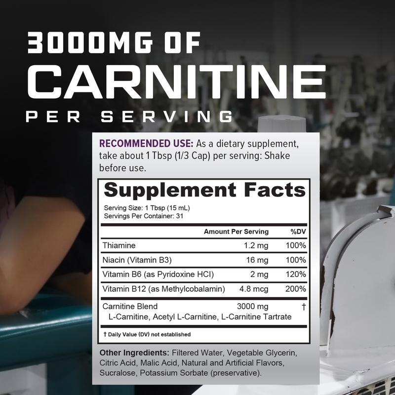 CARNITINA LIQUIDA 3000 | Supporto al Metabolismo e all'Energia