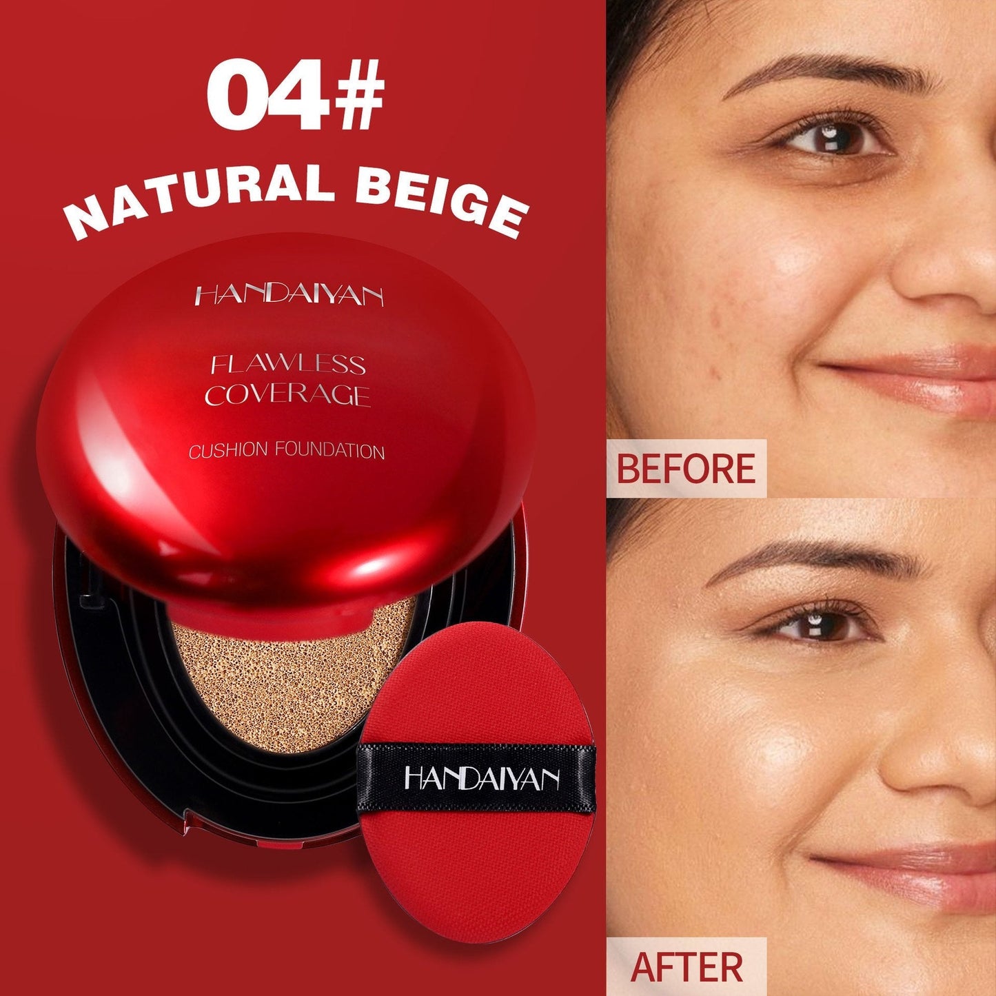 Handaiyan | Finitura Coreana Perfetta – Il Compact ad Alta Coprenza che Perfeziona la Tua Pelle