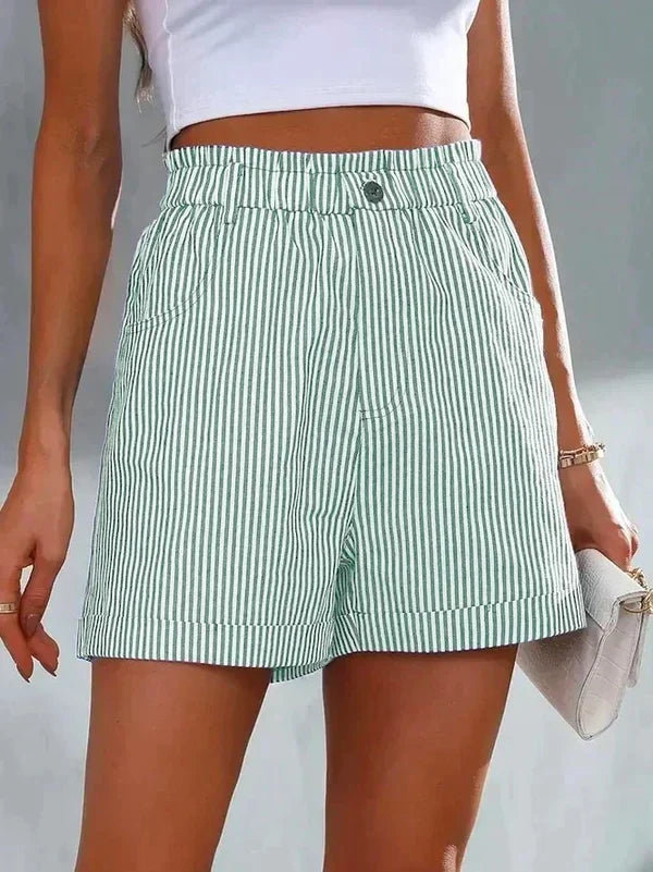 Pantaloni Corti Casual a Righe