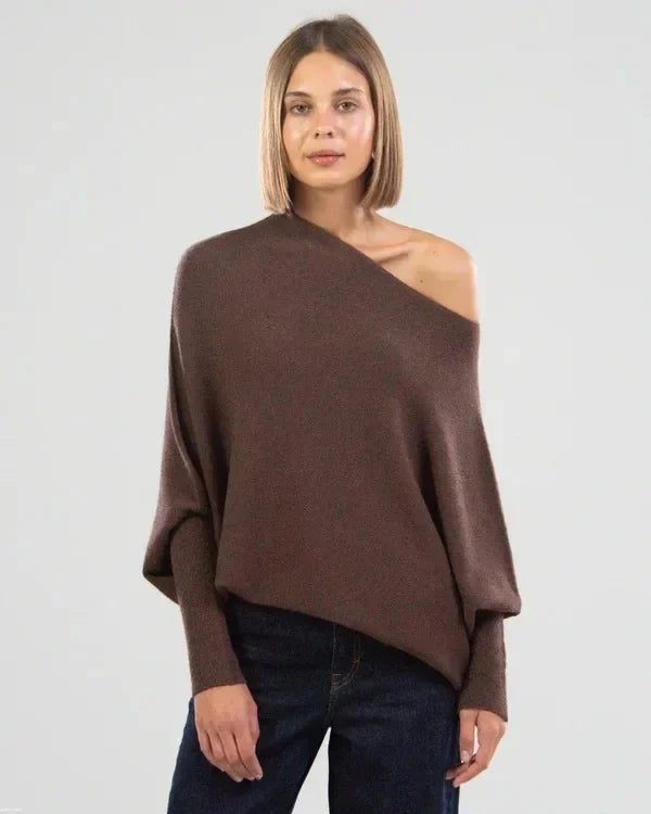 Marce™ | Maglione Drappeggiato Asimmetrico