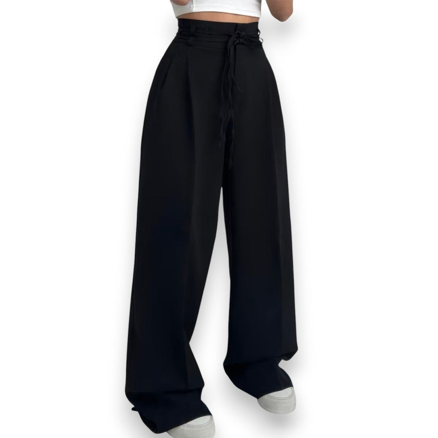 Eugenie | Pantaloni a Vita Alta con Laccio