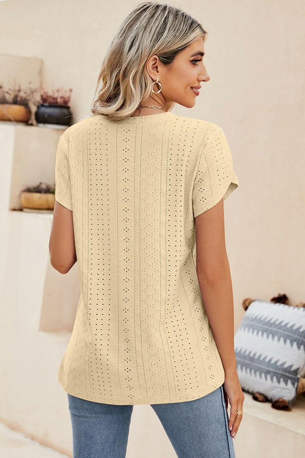 Denise | Blusa Comoda con Occhielli