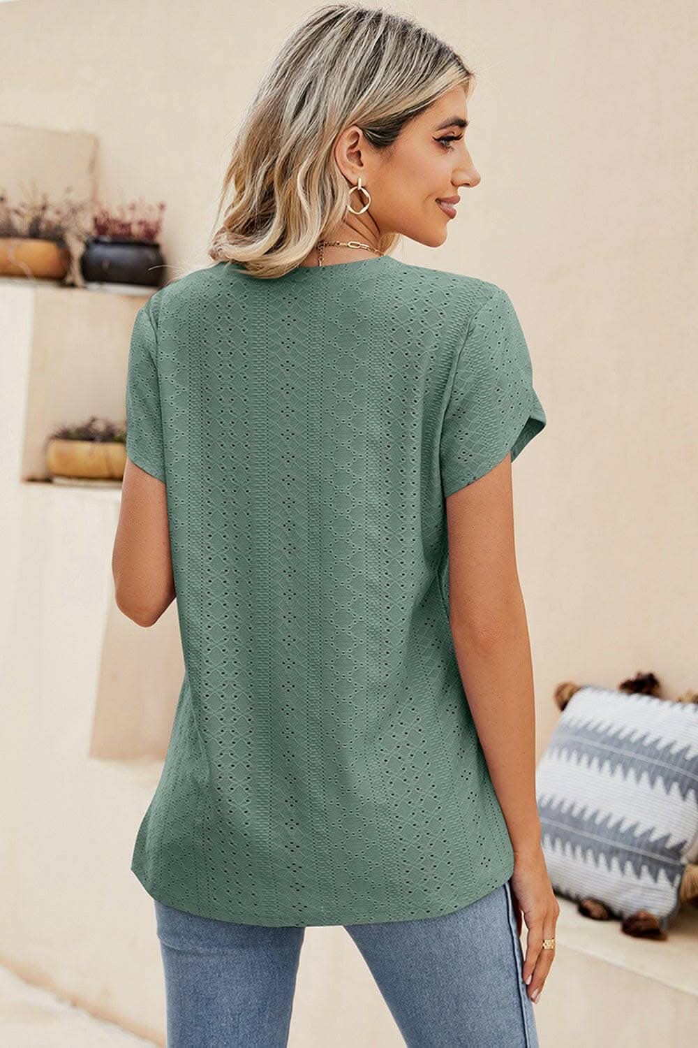 Denise | Blusa Comoda con Occhielli