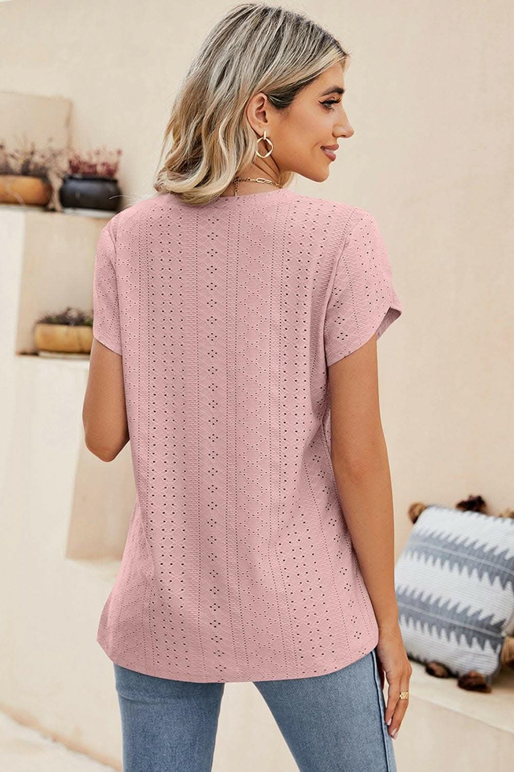 Denise | Blusa Comoda con Occhielli