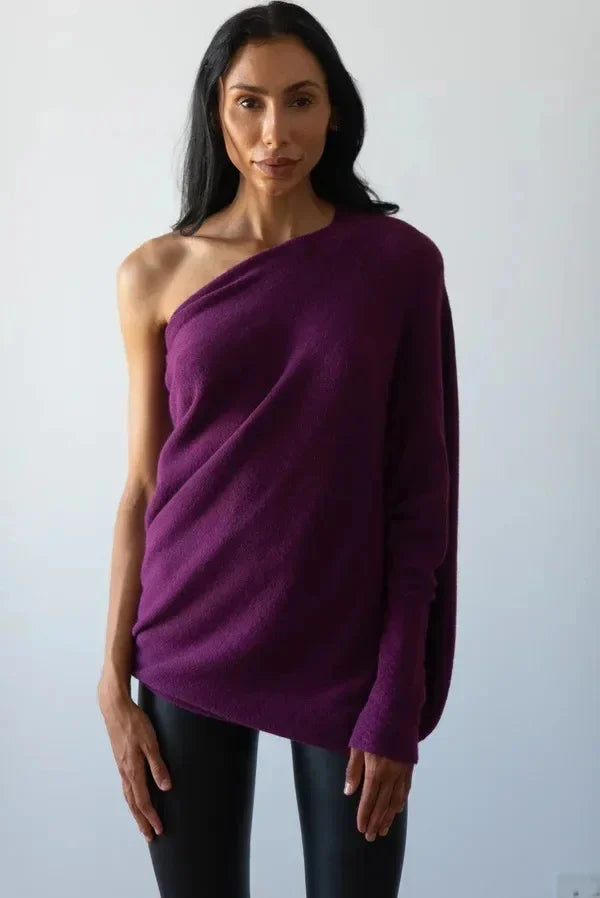 Marce™ | Maglione Drappeggiato Asimmetrico