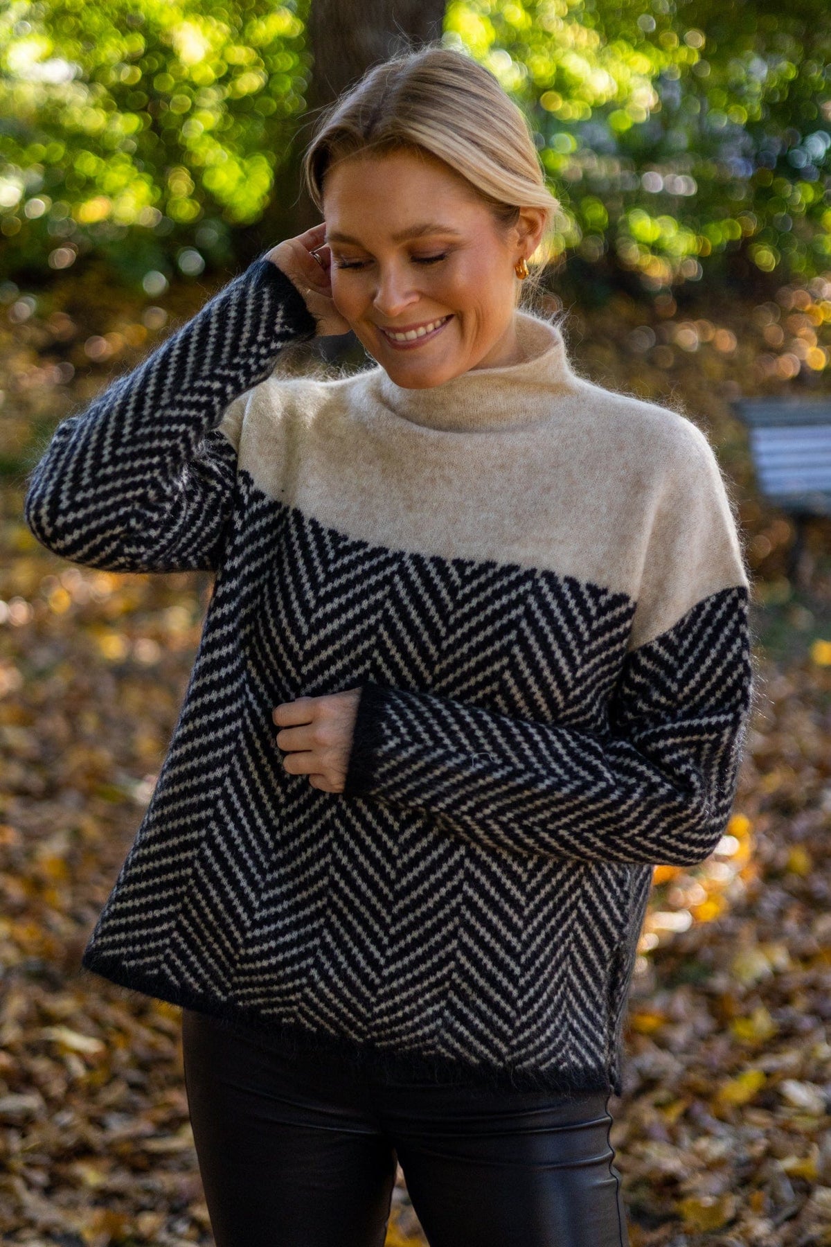 Alicia™ | Maglione in cotone con collo alto