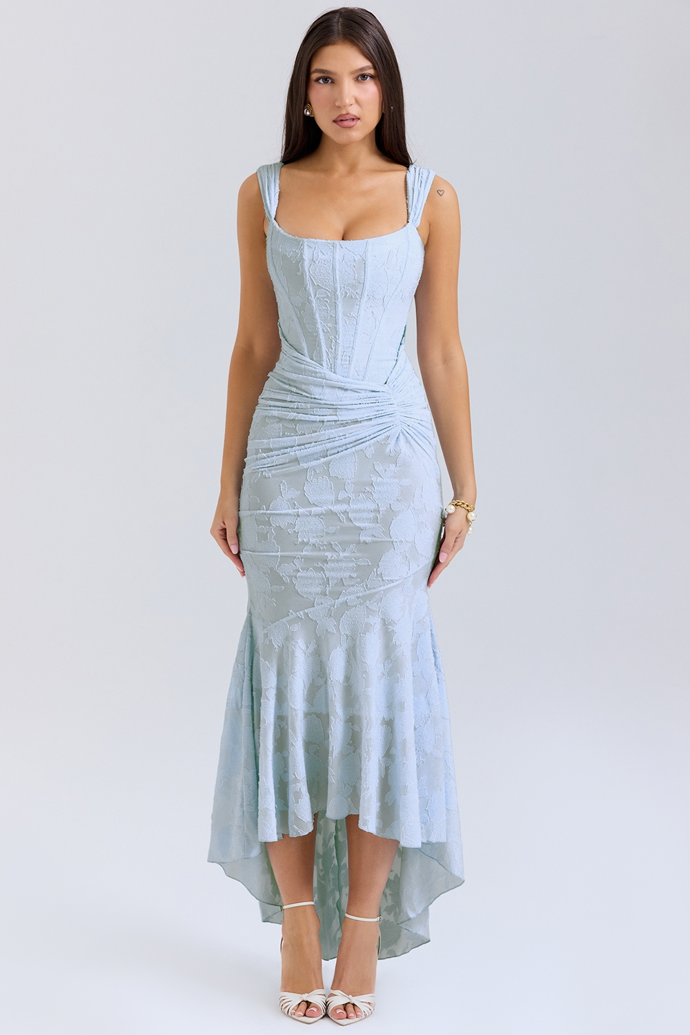 Margot | Abito Lungo Elegante Senza Spalline con Stile a Sirena