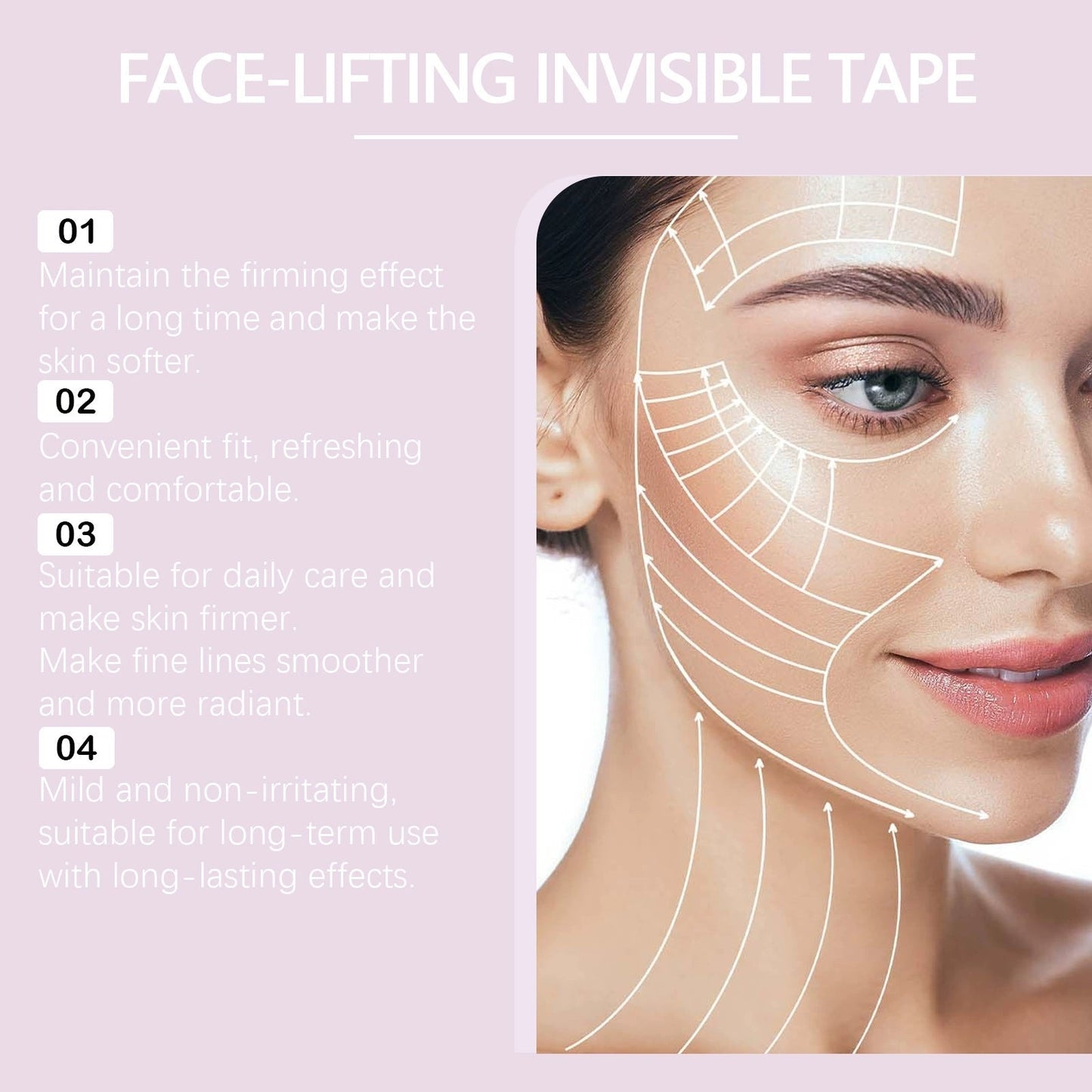 InvisiLift™ | Nastro Adesivo Invisibile per Lifting del Viso