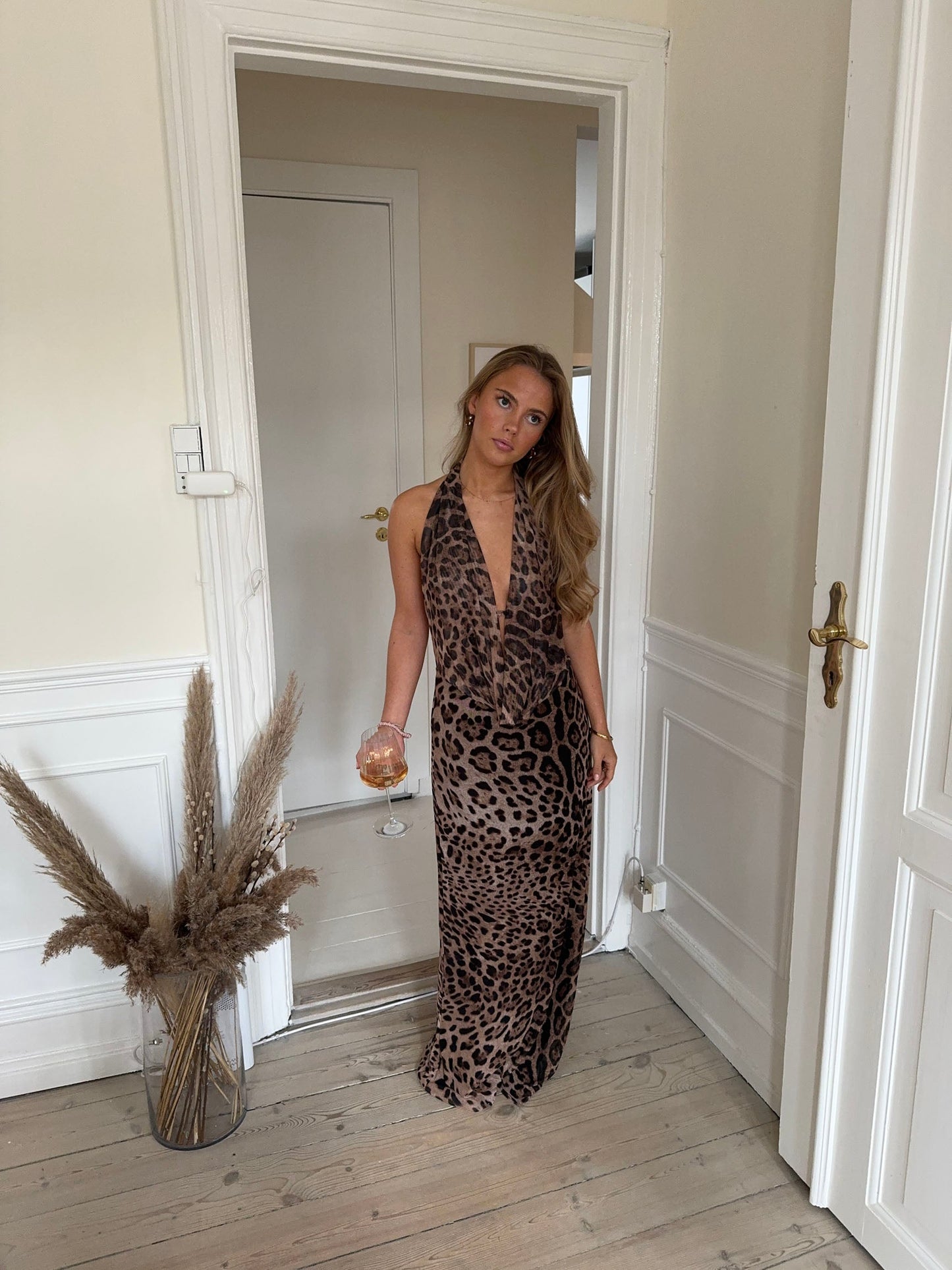 Natalina | Vestito Lungo a Stampa Leopardo