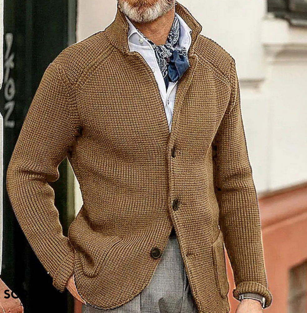 Osvaldo™ | Blazer vintage lavorato a maglia da uomo