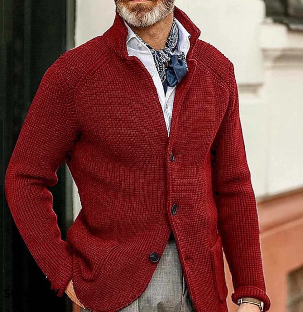 Osvaldo™ | Blazer vintage lavorato a maglia da uomo