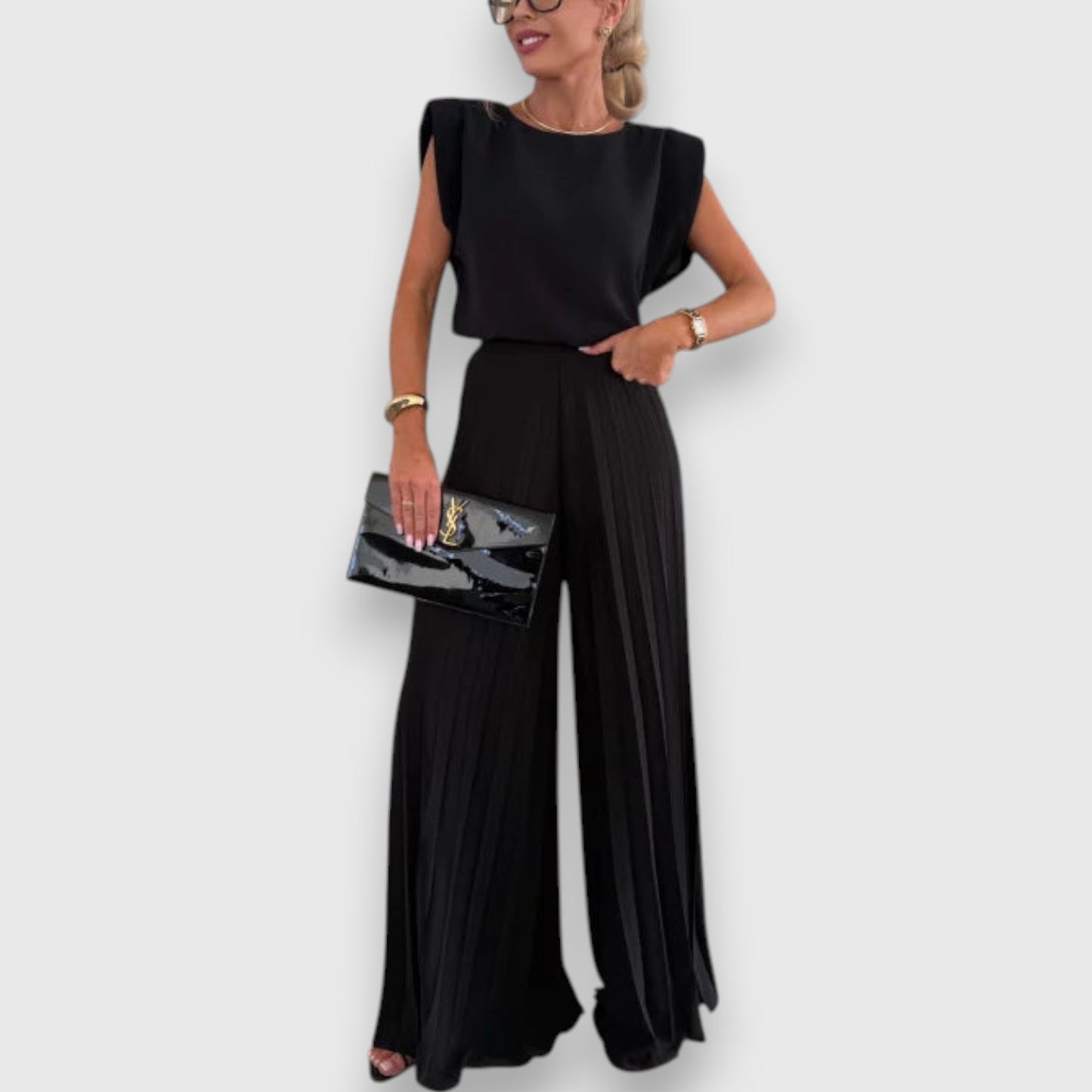 Manja | Completo casual di pantaloni plissettati