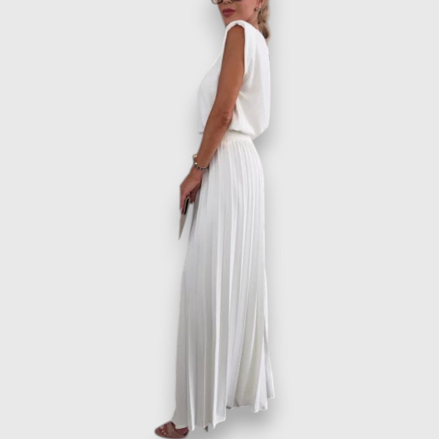 Manja | Completo casual di pantaloni plissettati