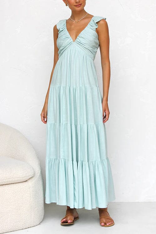 Vionelle | Vestito Maxi Elegante con Rouches