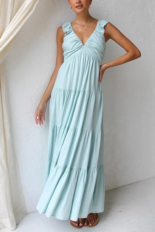 Vionelle | Vestito Maxi Elegante con Rouches