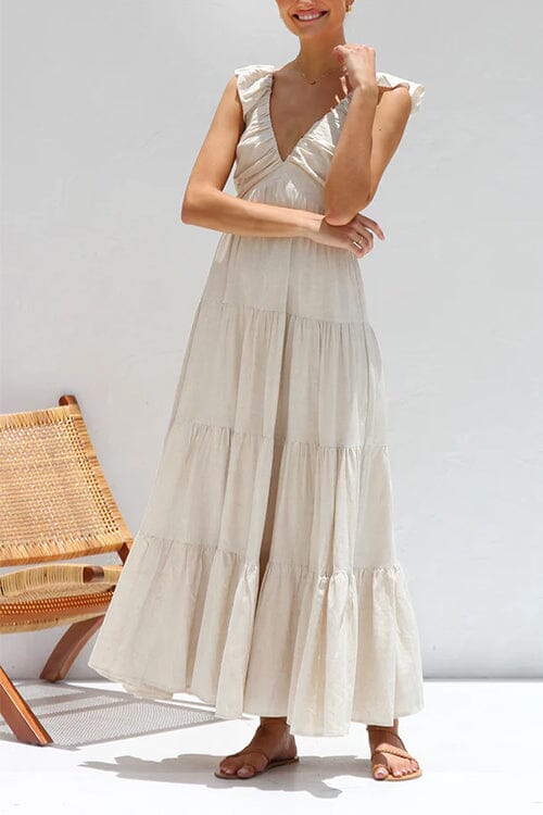 Vionelle | Vestito Maxi Elegante con Rouches