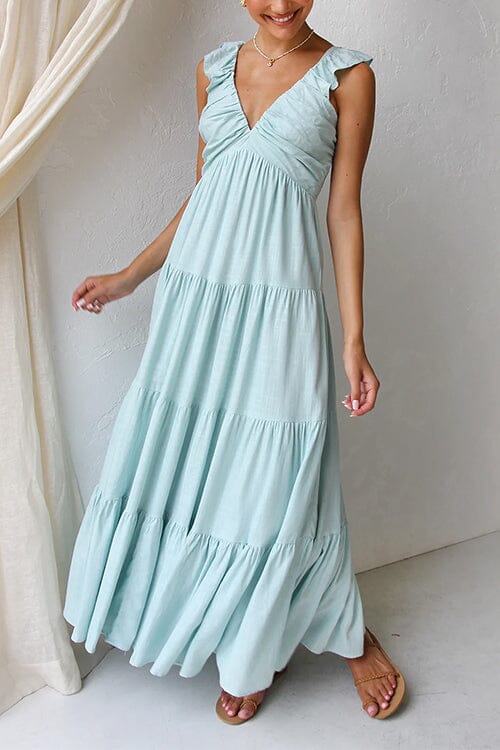 Vionelle | Vestito Maxi Elegante con Rouches