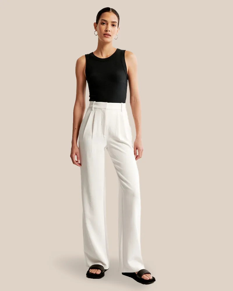 Ilse™ | Pantaloni Tailored a Gamba Larga