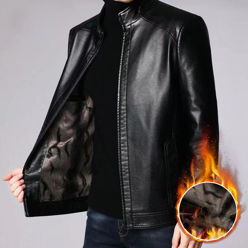 Eduardo™ | Giacca in Pelle da Uomo con Calda Fodera in Pelliccia Sintetica