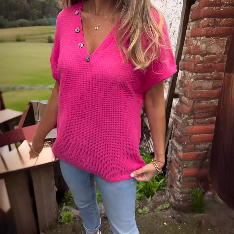 Nakia | Top a maniche corte con scollo a V