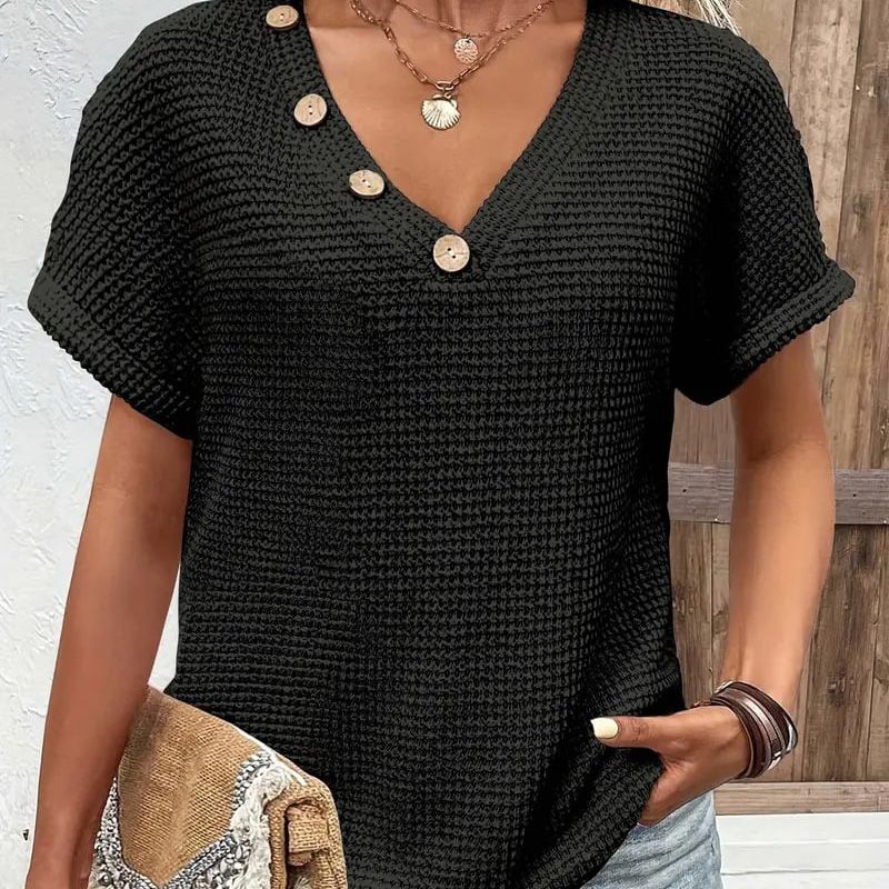 Nakia | Top a maniche corte con scollo a V