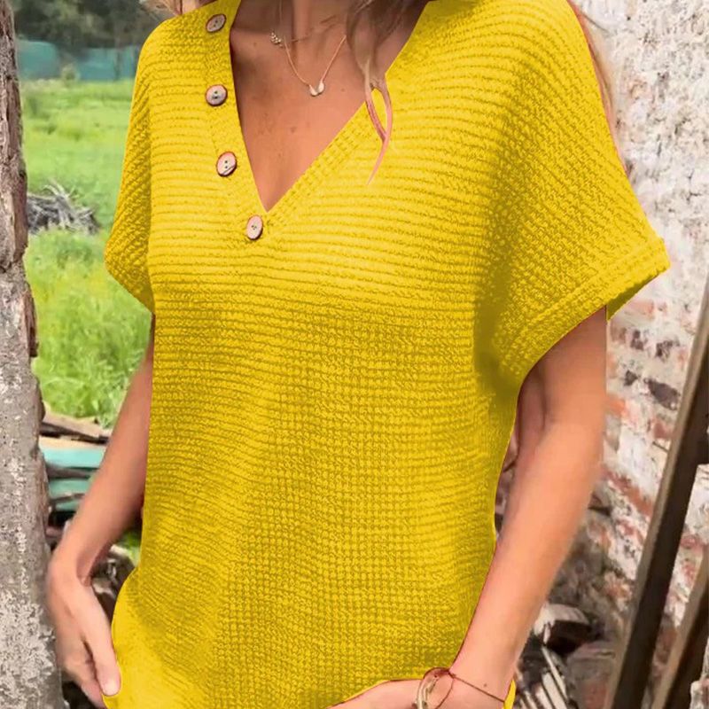 Nakia | Top a maniche corte con scollo a V