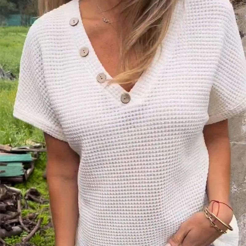 Nakia | Top a maniche corte con scollo a V
