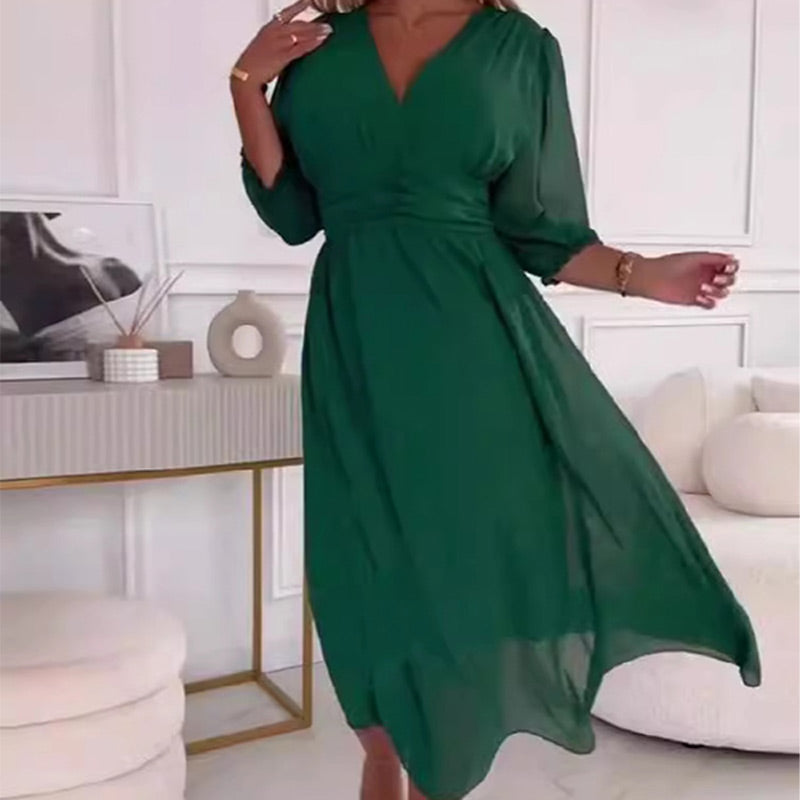 Celeste™ | Abito in leggero chiffon setoso