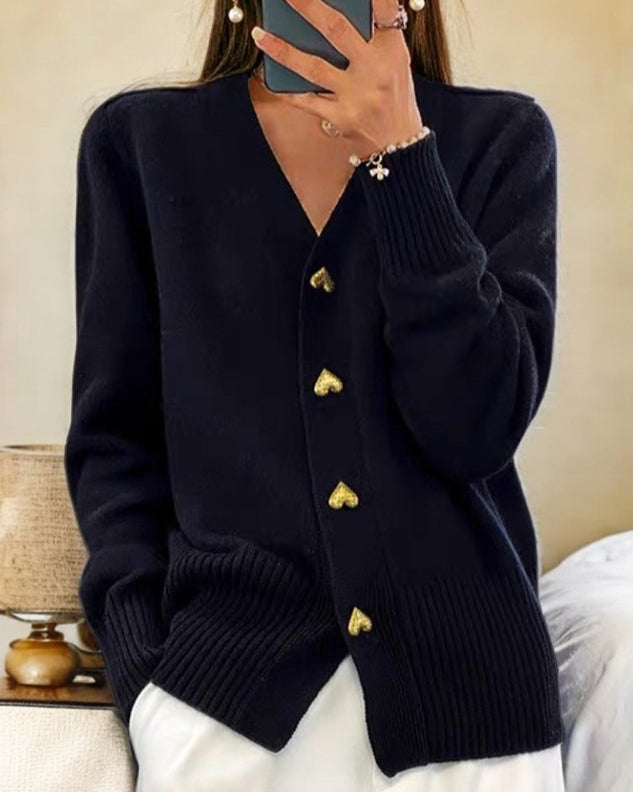Olympia | Cardigan con bottoni cuore