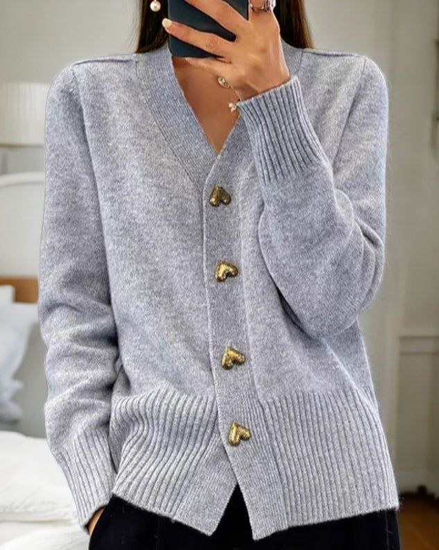 Olympia | Cardigan con bottoni cuore