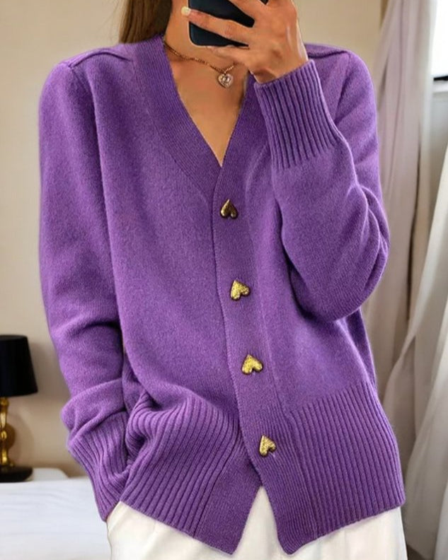 Olympia | Cardigan con bottoni cuore